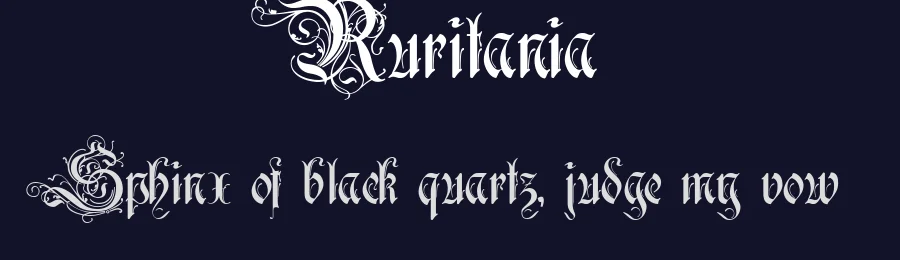 Ruritania by Paul Lloyd — Blackletter Font — thumbnail 2