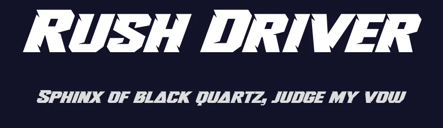 Rush Driver by RantautypeStudio — Display Font — thumbnail 2