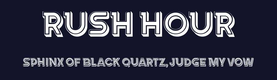 Rush Hour by Vladimir Nikolic — Sans Serif Font — thumbnail 2
