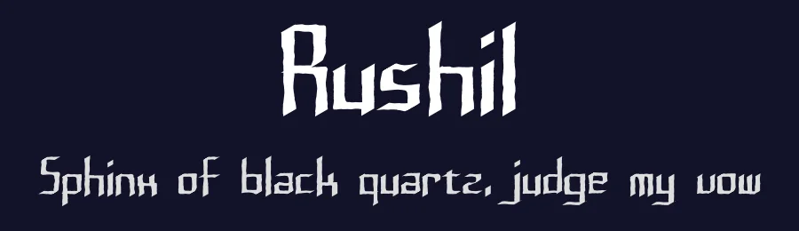 Rushil by Joseph Staleknight — Decorative Font — thumbnail 2