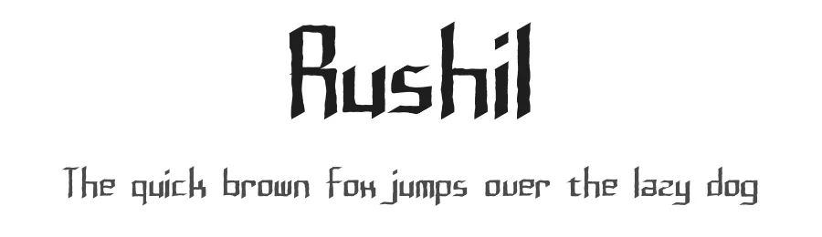 Rushil by Joseph Staleknight — Decorative Font