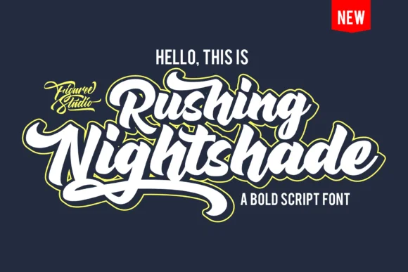 Rushing Nightshade Font by figuree studio โ Script Handwritten Font
