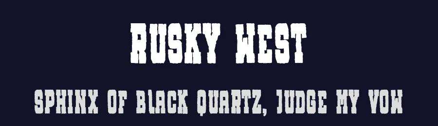 Rusky West by Woodcutter — Decorative Font — thumbnail 2