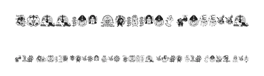 Russian Criminal Tattoos by Woodcutter — Dingbats Font