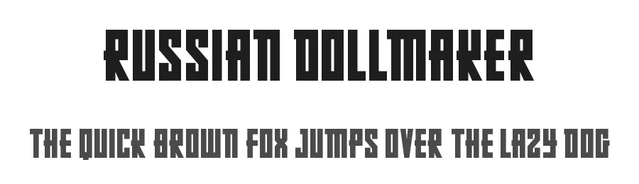 Russian Dollmaker by Hawtpixel — Decorative Font