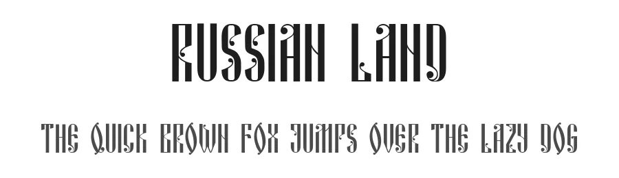 Russian Land by Vladimir Nikolic — Decorative Font