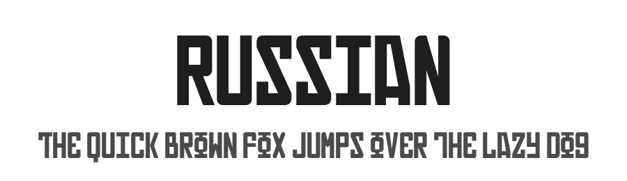 Russian by Manfred Klein — Decorative Font