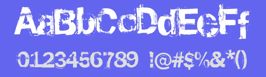 Rusted Plastic by Segments Design (aka Last Soundtrack) — Decorative Font — thumbnail 3