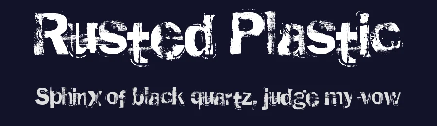 Rusted Plastic by Segments Design (aka Last Soundtrack) — Decorative Font — thumbnail 2