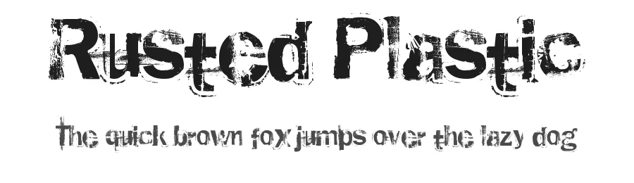 Rusted Plastic by Segments Design (aka Last Soundtrack) — Decorative Font