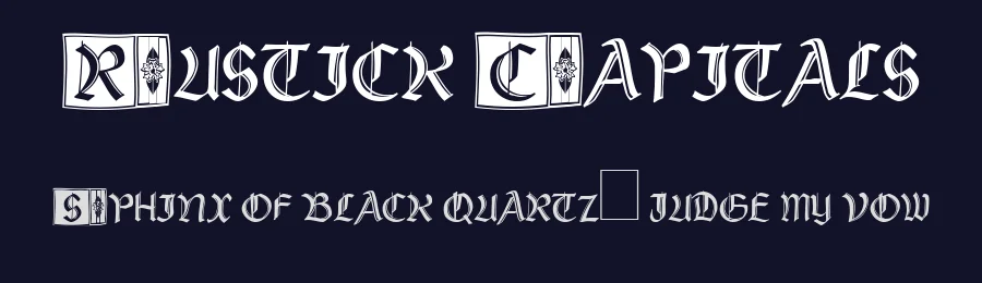 Rustick Capitals by Paul Lloyd — Blackletter Font — thumbnail 2
