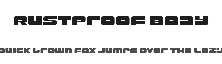 Rustproof Body by Typodermic Fonts — Display Font