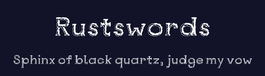 Rustswords by René Wagner — Decorative Font — thumbnail 2