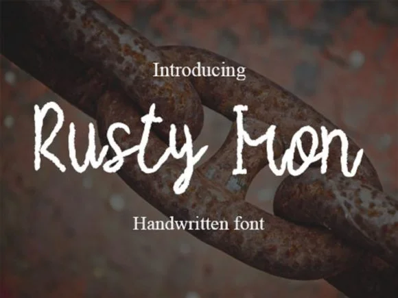 Rusty Iron Font by scriptstrategy — Script Handwritten Font