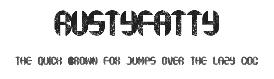 rustyfatty by tups — Decorative Font