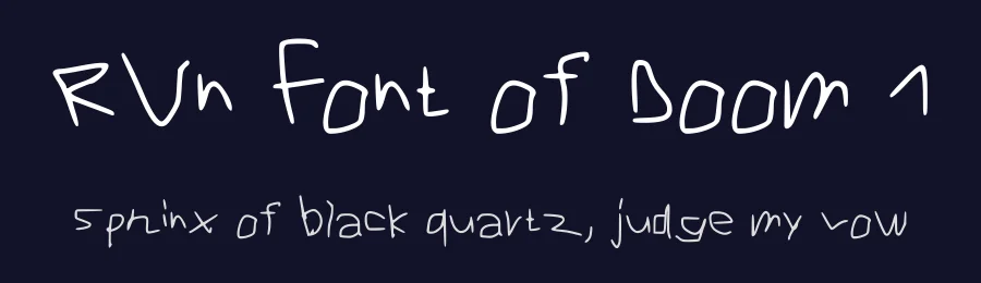 RVn Font of Doom 1 by Raven — Script Handwritten Font — thumbnail 2