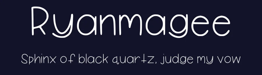 Ryanmagee by Rachel Greenwald — Script Handwritten Font — thumbnail 2