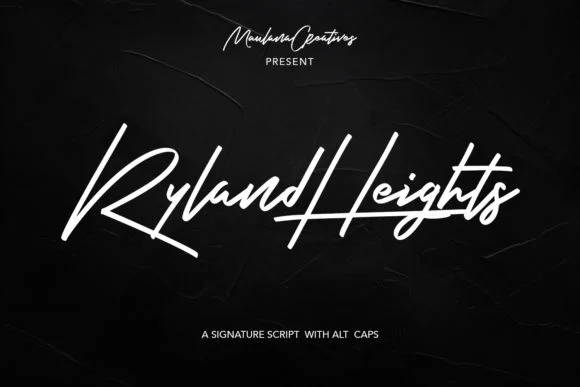 Ryland Heights Font by Maulana Creative — Script Handwritten Font