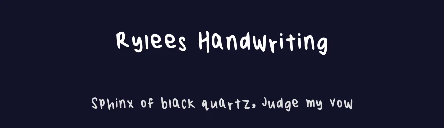 Rylees Handwriting by Rylee McKinstry — Script Handwritten Font — thumbnail 2