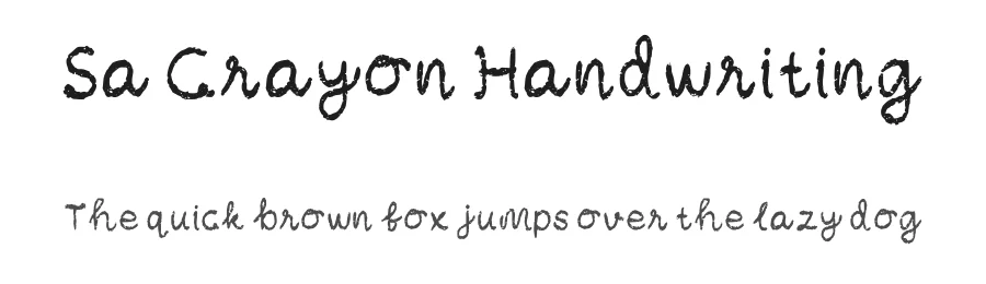 Sa Crayon Handwriting