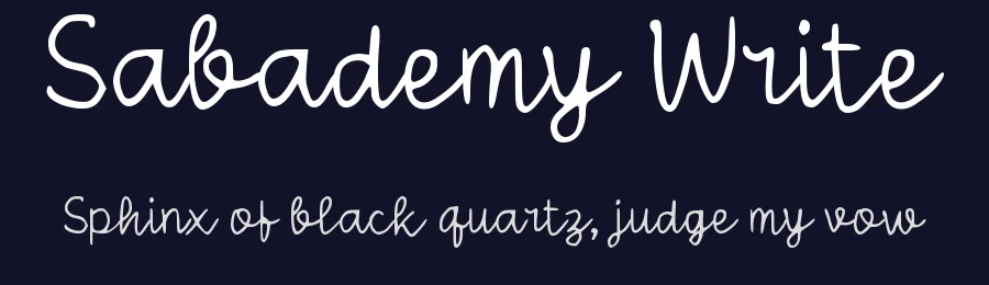 Sabademy Write by wepfont.com — Script Handwritten Font — thumbnail 2