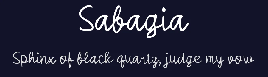 Sabagia by wepfont.com — Script Handwritten Font — thumbnail 2