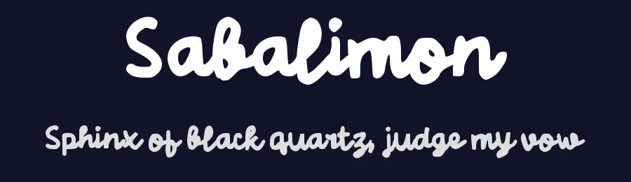 Sabalimon by wepfont.com — Script Handwritten Font — thumbnail 2