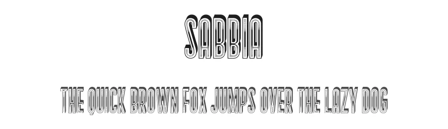 Sabbia by Vladimir Nikolic — Decorative Font
