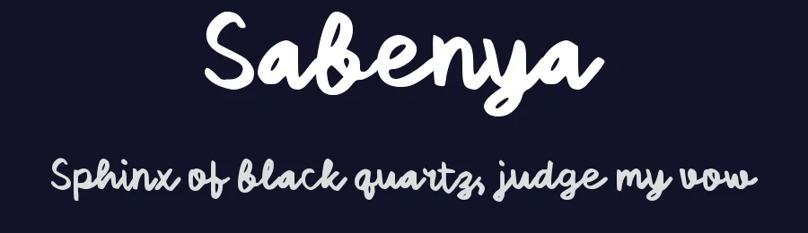 Sabenya by wepfont.com — Script Handwritten Font — thumbnail 2