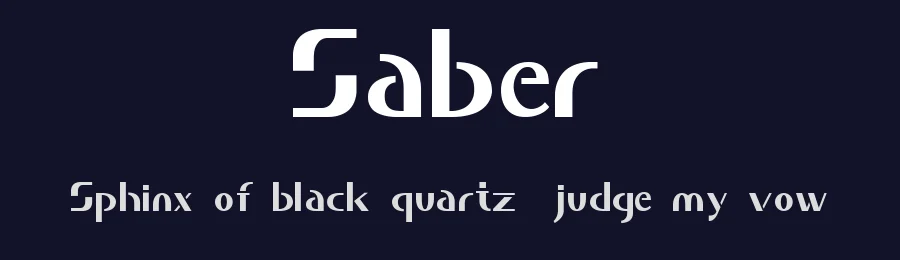 Saber by Thomas Upton — Display Font — thumbnail 2