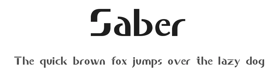 Saber by Thomas Upton — Display Font