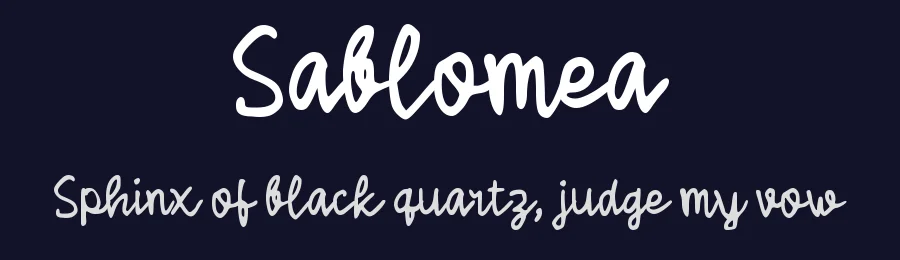 Sablomea by wepfont.com — Script Handwritten Font — thumbnail 2