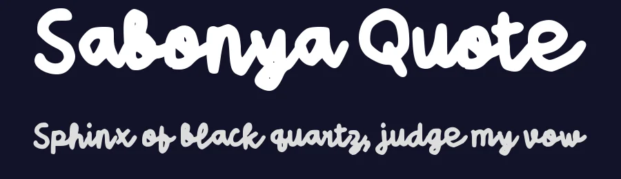Sabonya Quote by wepfont.com — Script Handwritten Font — thumbnail 2