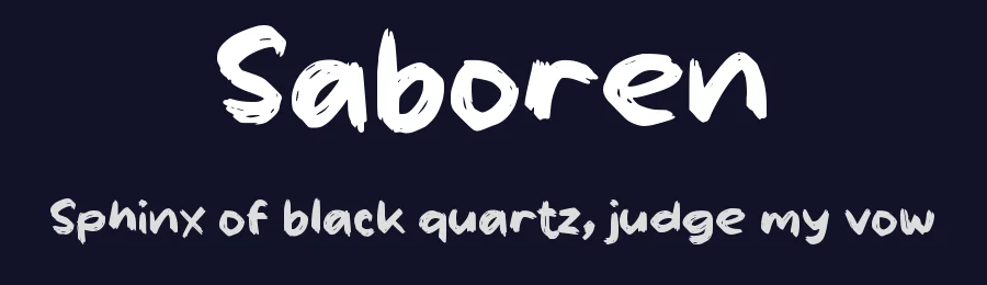 Saboren by wepfont.com — Script Handwritten Font — thumbnail 2