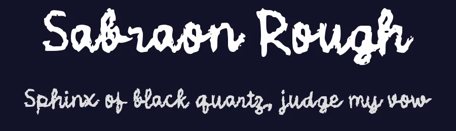 Sabraon Rough by wepfont.com — Script Handwritten Font — thumbnail 2