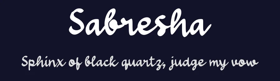 Sabresha by wepfont.com — Script Handwritten Font — thumbnail 2