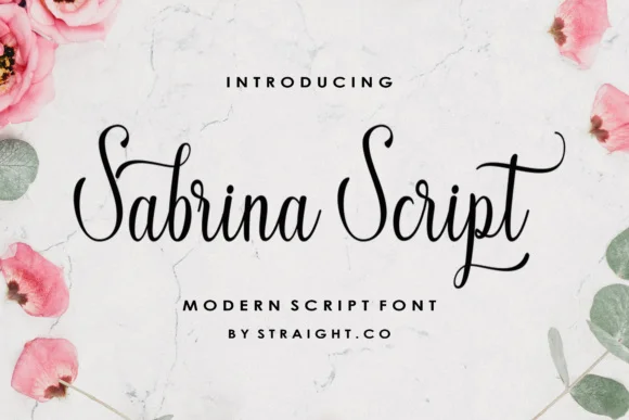 Sabrina Script Font by STRAIGHT.CO β Script Handwritten Font