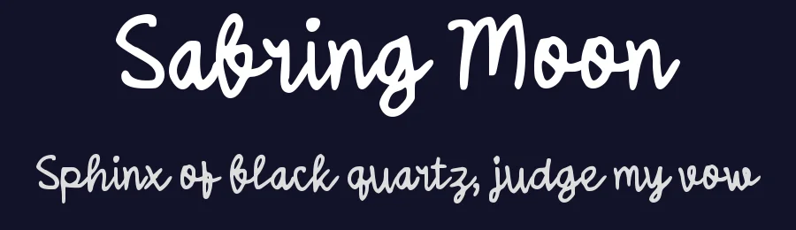 Sabring Moon by wepfont.com — Script Handwritten Font — thumbnail 2