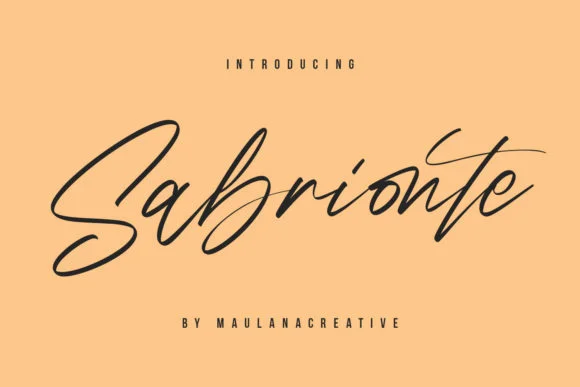 Sabrionte Font by Maulana Creative — Script Handwritten Font