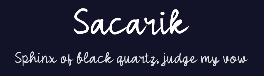 Sacarik by wepfont.com — Script Handwritten Font — thumbnail 2