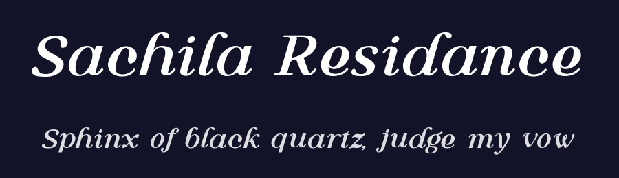 Sachila Residance by Mocha Frappuccino — Serif Font — thumbnail 2