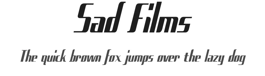 Sad Films by Typodermic Fonts — Display Font