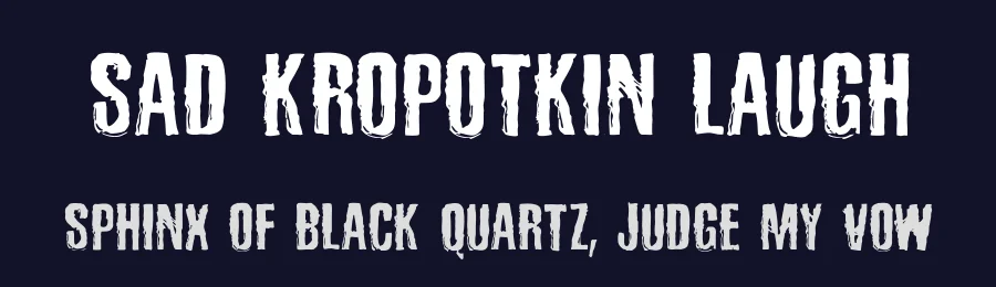 Sad Kropotkin Laugh by Bumbayo Font Fabrik — Decorative Font — thumbnail 2