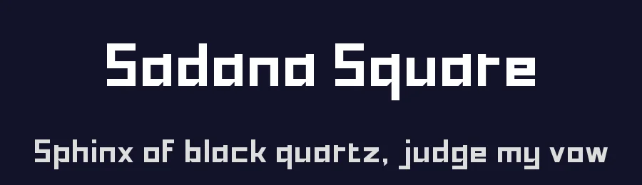Sadana Square by Jayvee Enaguas — Display Font — thumbnail 2