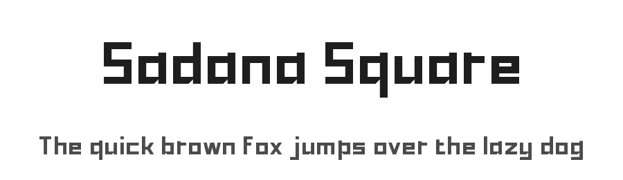 Sadana Square by Jayvee Enaguas — Display Font