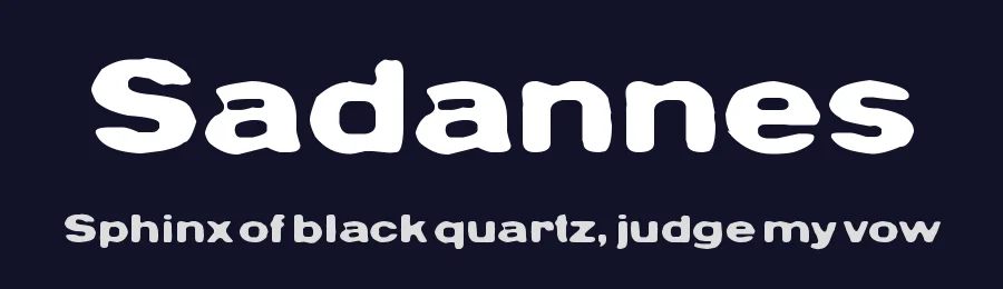 Sadannes by Juha Korhonen — Decorative Font — thumbnail 2