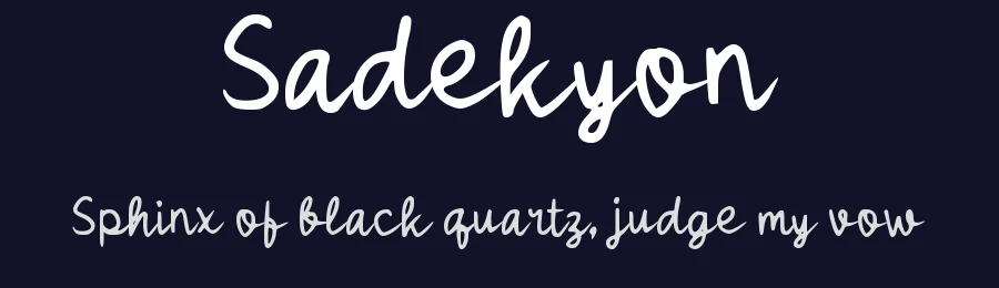 Sadekyon by wepfont.com — Script Handwritten Font — thumbnail 2