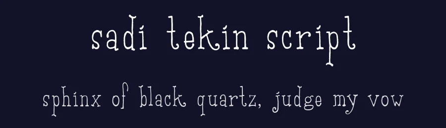Sadi Tekin Script by Sadi Tekin — Script Handwritten Font — thumbnail 2