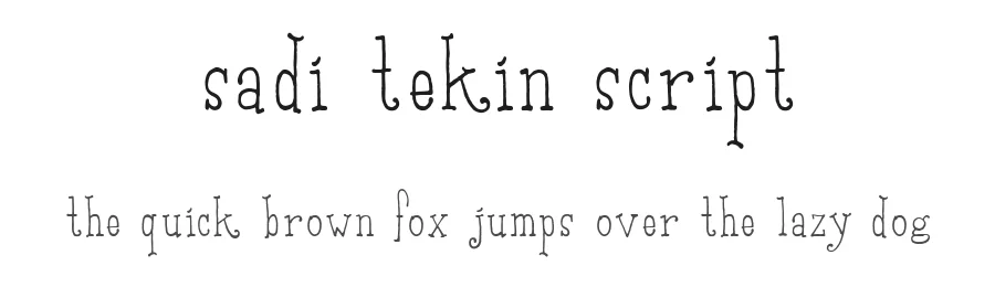 Sadi Tekin Script