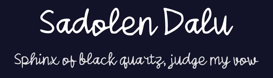 Sadolen Dalu by wepfont.com — Script Handwritten Font — thumbnail 2
